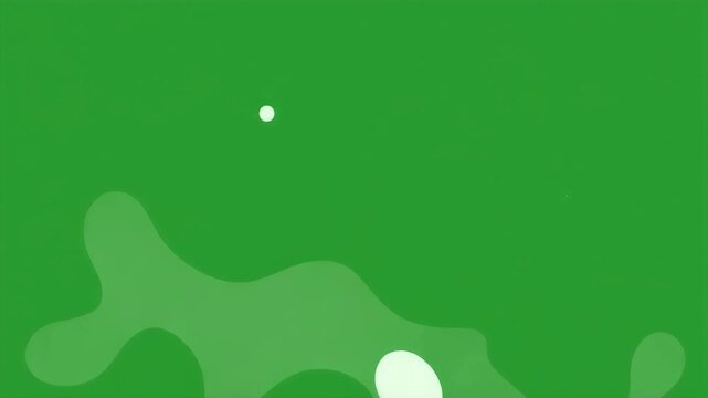 Abstract white shape on a green background