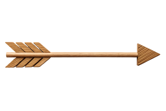 Straight Wooden Direction Arrow