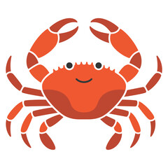 crab on white background