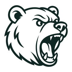 bear head logo mascot design vector template