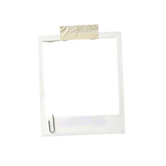 Vintage Polaroid Frame with Tape and Clip