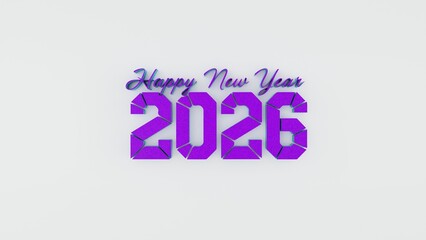 A vibrant 3D colorful 2026 New Year design featuring modern festive elements, bright abstract shapes, and creative celebration artwork. Perfect for holiday cards, posters, banners, and event graphics.
