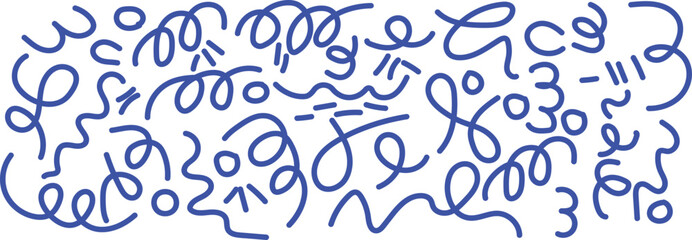 Rough Hand-Drawn Elements – Retro Style Doodles, Arrows & Swirl Icons