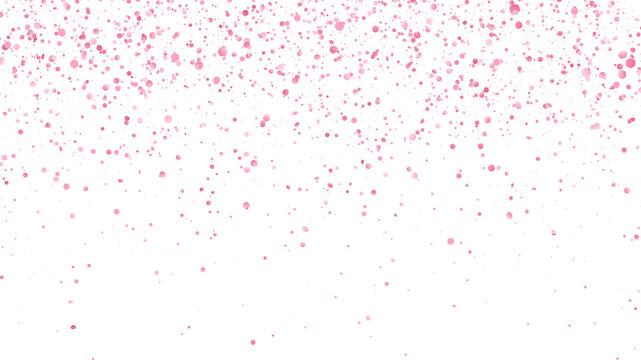 Pink confetti falling down with white background  , transparent background