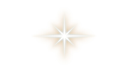 Glowing star shining brightly. A bright star with beautiful light effects. , transparent background