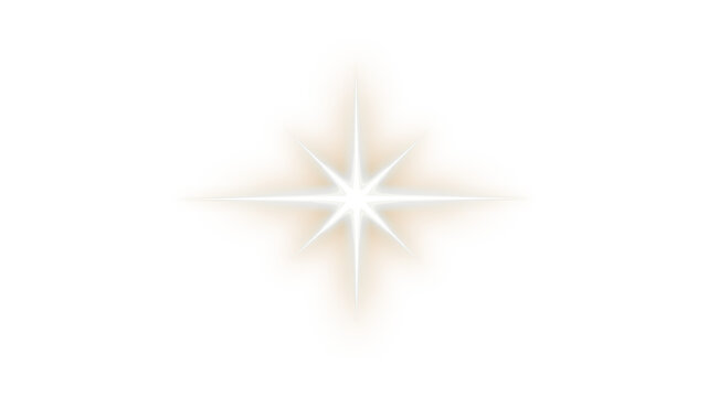 Glowing star shining brightly. A bright star with beautiful light effects.  , transparent background