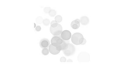 Abstract background with grey circles bokeh in a line , transparent background