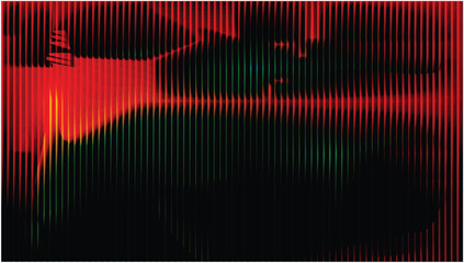 Abstract colorful futuristic vector lines background with glowing red and black energy waves