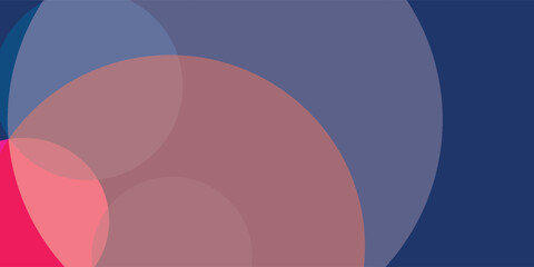 Blue and pink abstract circle shapes background. Modern geometric shapes creative design. Minimalist style. Trendy texture.