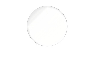 A transparent bubble on white background with shine. A single soap bubble, floating, iridescent and bright.