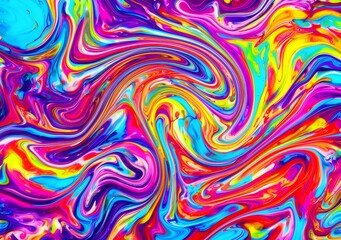 Vibrant Liquid Ink Swirl Texture (Glossy Fluid Abstract Background)
