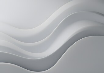 3D Wavy Abstract Background with Smooth Curved Surfaces (Modern Minimal Flowing Shapes)