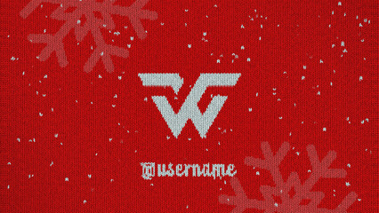 Christmas Knit Sweater Snow Wide Logo Reveal