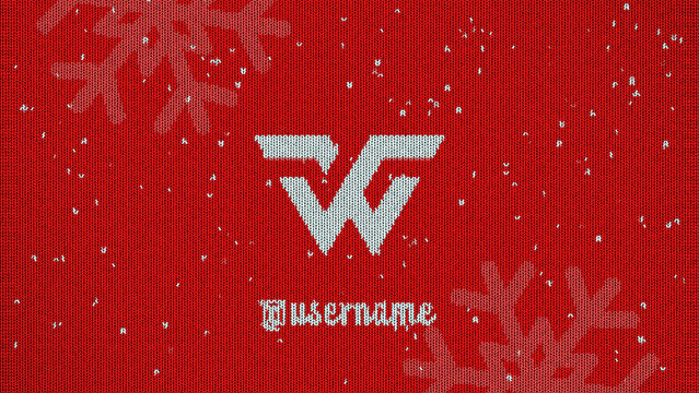 Christmas Knit Sweater Snow Wide Logo Reveal