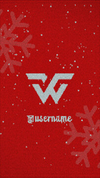 Christmas Knit Sweater Snow Vertical Logo Reveal Animation