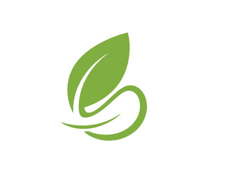 This abstract green leaf design, gracefully merging with a continuous organic line, symbolizes natural wellness, sustainable growth, and ecological balance, conveying purity