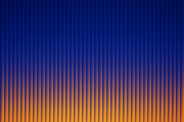 Vibrant Blue and Orange Vertical Pleats Abstract Digital Art