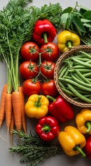 Freshly Harvested Vegetables - A Colorful and Nutritious Bounty.