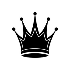 Black crown symbol representing royalty, power, success, and authority.