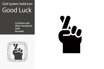 Crossed fingers hand sign, evoking luck and love