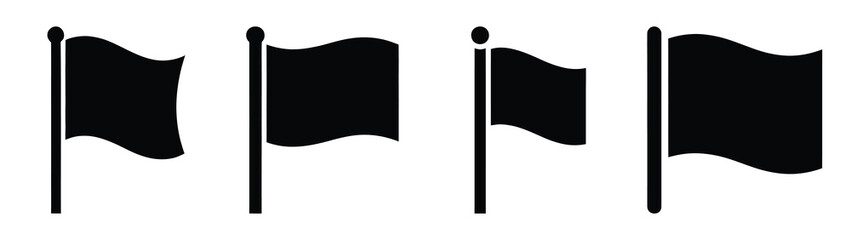 Set of vector branding flag icon. Business silhouette icons © Shilpy