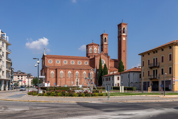 Fototapeta premium view to historic Tempio Ossario or ossuary temple of Bassano del Grappa