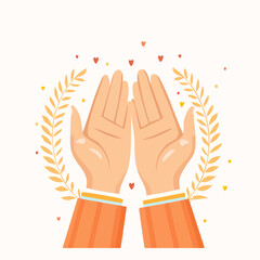 Vector illustration of a person in various poses with hands on head, in the air, or in pockets as a design symbol for people