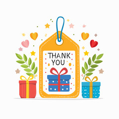 Cute pink happy birthday greeting card vector illustration set with bow ribbon present box decoration