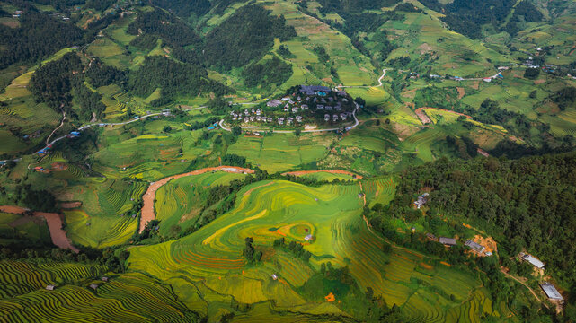 rice terraces in Mu Cang Chai, Vietnam