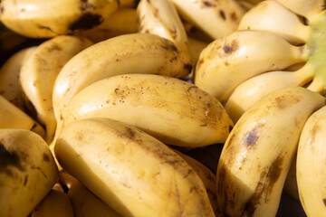 Fresh ripe market bananas.
