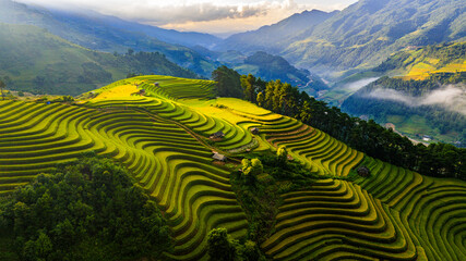 rice terraces in Mu Cang Chai, Vietnam