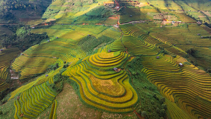 rice terraces in Mu Cang Chai, Vietnam