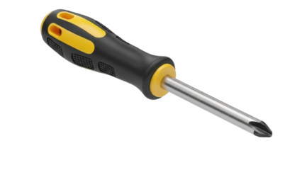 3D icon screwdriver tool, isolated on white background