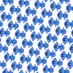 seamless pattern with blue hearts