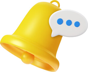 3D Notification message bell.
