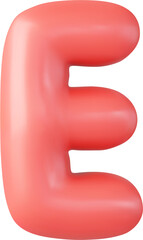 3d letter E uppercase