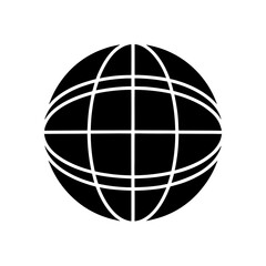 Abstract global network icon representing connection and earth