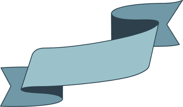 A light blue ribbon banner with a classic folded design, ready for text or decorative use. - Powered by Adobe