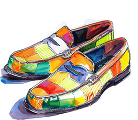 colorful wooden shoes