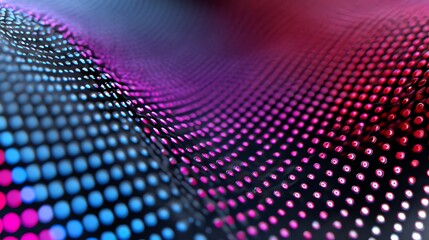 A vivid abstract representation showcasing colorful dots creating a wave-like pattern, symbolizing digital innovation and modern technology in a visually striking way.
