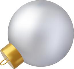 3d white Christmas ball