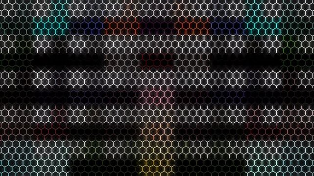 3D Abstract shining bright lines set wave, colorful, black background	