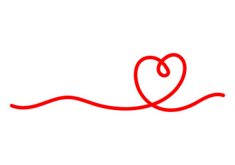 One-Line Abstract Heart Drawing for Minimalist Design Themes