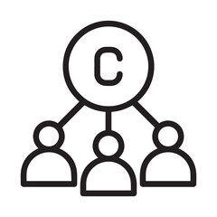 Co author, collaboration, joint writing icon vector illustration