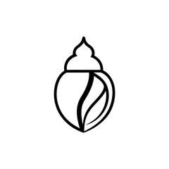 Outline drawing of a stylized perfume bottle on transparent background silhouette