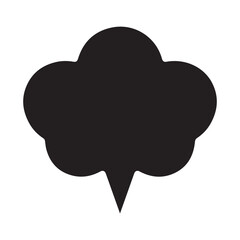 Speech bubble icon glyph style vector illustration