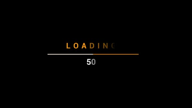 Loading animation 4k video for gaming technology and corporate uses, animated progress 4k video.