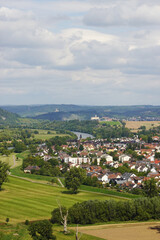 Fototapeta premium The view opening from the Blue tower in Bad Wimpfen in Germany