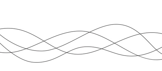 Continuous wavy lines. Water waves. Wavy pattern.