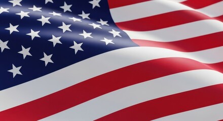 Fototapeta premium Waving american flag featuring stars and stripes in a patriotic display